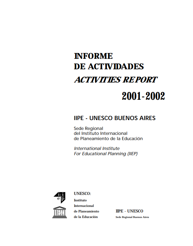 Relatório de atividades 2001-2002