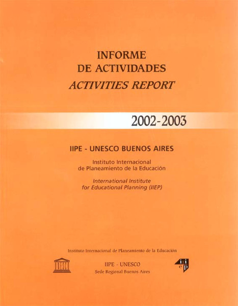 Informe de actividades 2002-2003