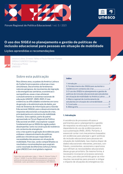 O uso dos SIGEd no planejamento e gestão de políticas de inclusão educacional para pessoas em situação de mobilidade