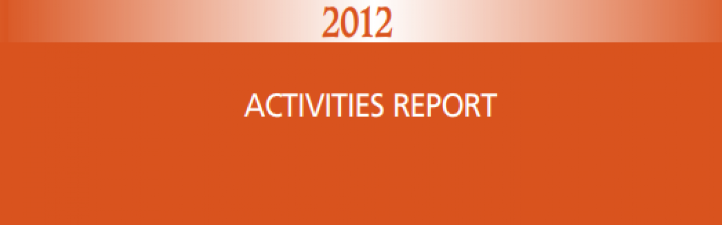 Relatório de atividades 2012-2013