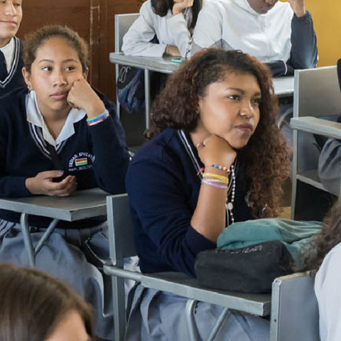 Estudiantes de secundaria en Ecuador
