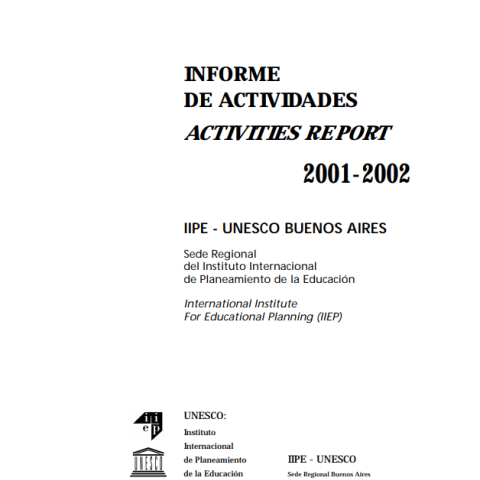 Relatório de atividades 2001-2002